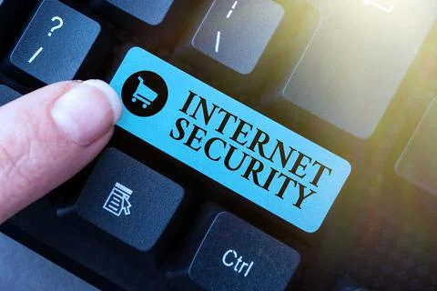 Handwriting text Internet Security. Internet Concept process to protect against Stock Photos