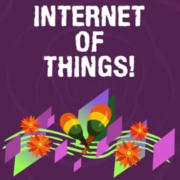 Handwriting text Internet Of Things. Concept meaning interconnection via 스톡 일러스트