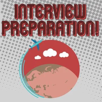 Handwriting text Interview Preparation. Concept meaning Candidate getting ready Stock Illustration