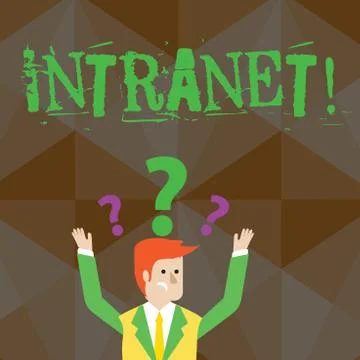 Handwriting text Intranet. Concept meaning Private network of a company Stock Illustration