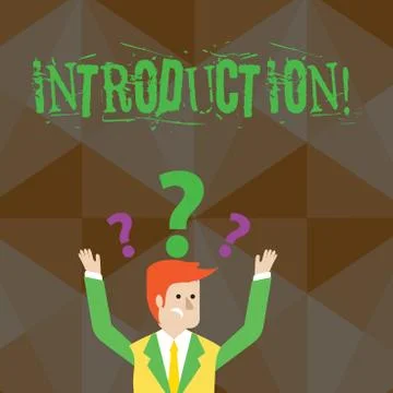 Handwriting text Introduction. Concept meaning First part of a document Formal Stock Illustration
