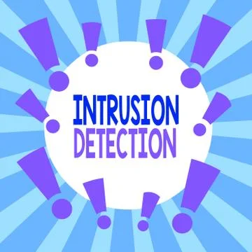 Handwriting text Intrusion Detection. Concept meaning monitors a network or 스톡 일러스트