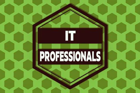 Handwriting text It Professionals. Concept meaning any demonstrating Stock Illustration