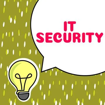 Handwriting text It Security. Conceptual photo Protection of internet connected Stock Illustration