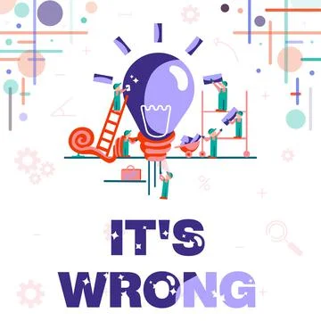 Handwriting text Its Wrong. Internet Concept the reaction of the wrong, unjust Stock Illustration