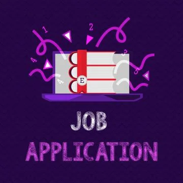 Handwriting text Job Application. Concept meaning The standard business document 스톡 일러스트