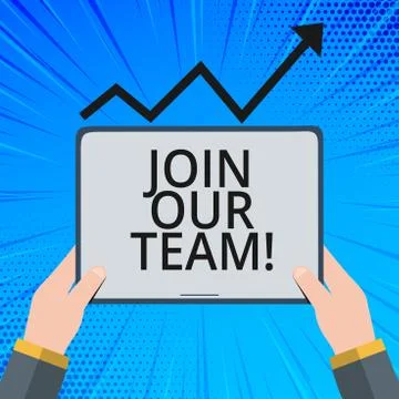 Handwriting text Join Our Team. Concept meaning Allied Associate Work with us Stock Illustration
