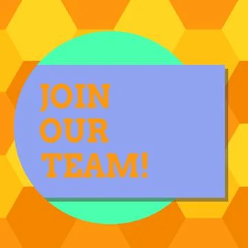 Handwriting text Join Our Team. Concept meaning Allied Associate Work with us Stock Illustration