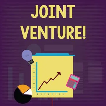 Handwriting text Joint Venture. Concept meaning New firm formed to achieve ex Stock Illustration