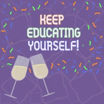 Handwriting text Keep Educating Yourself. Concept meaning Never stop learning Illustrazione stock