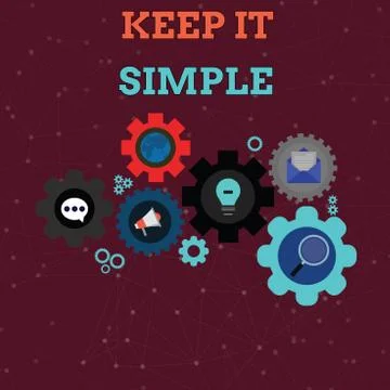 Handwriting text Keep It Simple. Concept meaning to make something easy to Stock Illustration