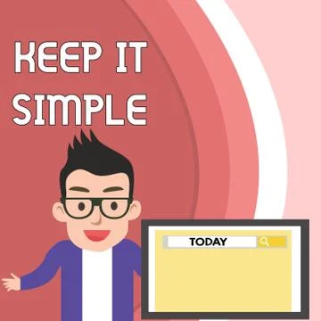 Handwriting text Keep It Simple. Concept meaning to make something easy to Stock Illustration