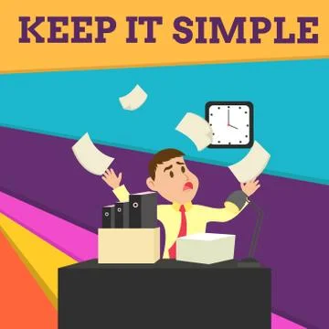Handwriting text Keep It Simple. Concept meaning to make something easy to Stock Illustration
