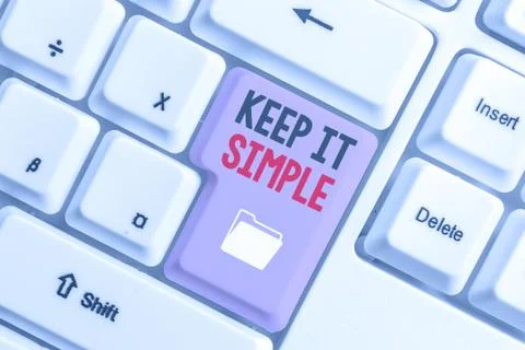 Handwriting text Keep It Simple. Concept meaning to make something easy to Stock Photos