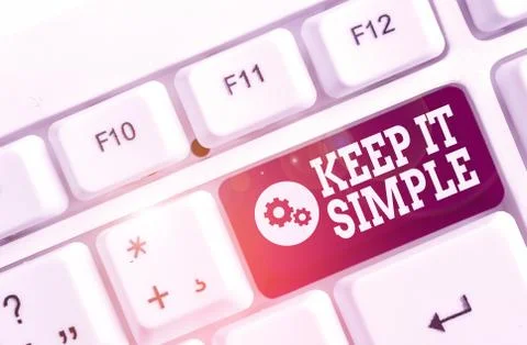 Handwriting text Keep It Simple. Concept meaning to make something easy to Stock Photos