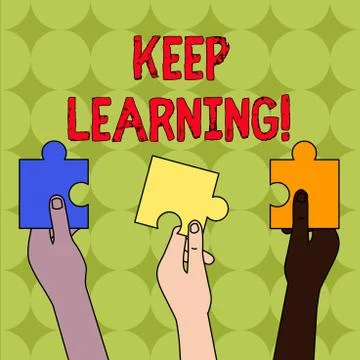 Handwriting text Keep Learning. Concept meaning Life long and selfmotivated イラスト素材