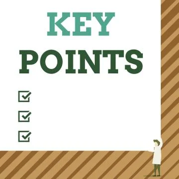 Handwriting text Key Points. Concept meaning most important piece of information Stock Illustration