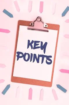 Handwriting text Key Points. Internet Concept most important piece of Stock-Fotos
