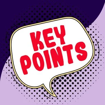 Handwriting text Key Points. Word Written on most important piece of information Stock Illustration