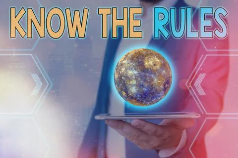 Handwriting text Know The Rules. Concept meaning set explicit or regulation Stock Photos