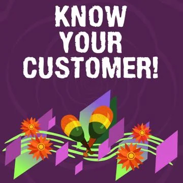 Handwriting text Know Your Customer. Concept meaning verifying identity clients Ilustración de archivo