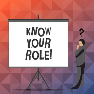 Handwriting text Know Your Role. Concept meaning Be clear of one Stock Illustration