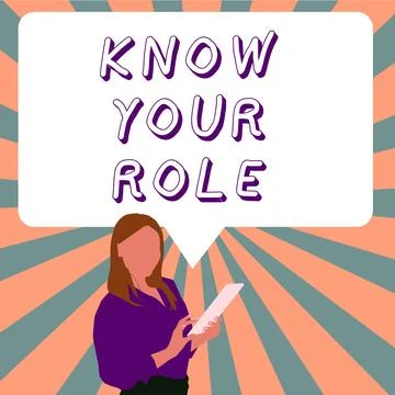 Handwriting text Know Your Role. Business approach Be clear of one Illustrazione stock