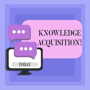 Handwriting text Knowledge Acquisition. Concept meaning process of extracting Illustrazione stock