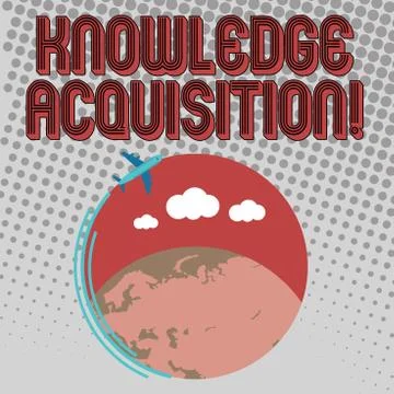 Handwriting text Knowledge Acquisition. Concept meaning process of extracting Illustrazione stock