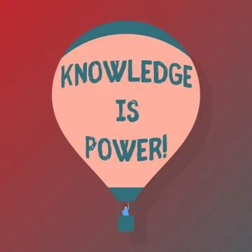 Handwriting text Knowledge Is Power. Concept meaning learning will give you Illustrazione stock