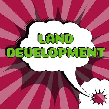 Handwriting text Land Development. Concept meaning learn to develop sound Stock Illustration