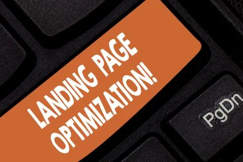 Handwriting text Landing Page Optimization. Concept meaning Improve elements of Stock Photos