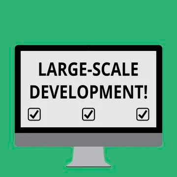 Handwriting text Large Scale Development. Concept meaning Develop on an 스톡 일러스트
