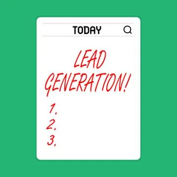 Handwriting text Lead Generation. Concept meaning process identifying and イラスト素材