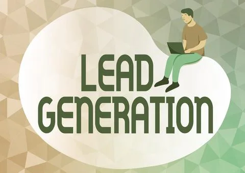 Handwriting text Lead Generation. Conceptual photo process of identifying and イラスト素材