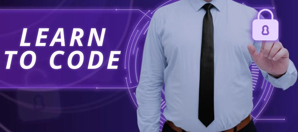 Handwriting text Learn To Code. Business showcase Learn to write Software Be a 스톡 사진