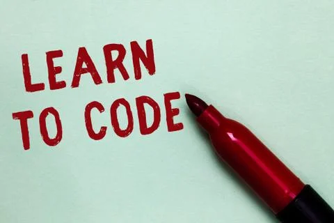 Handwriting text Learn To Code. Concept meaning Learn to write Software Be a 写真素材