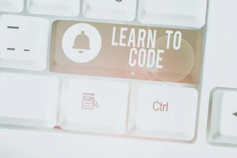 Handwriting text Learn To Code. Concept meaning Learn to write Software Be a Stockfoto's