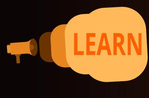 Handwriting text Learn. Concept meaning acquire knowledge of or skill in Illustrazione stock