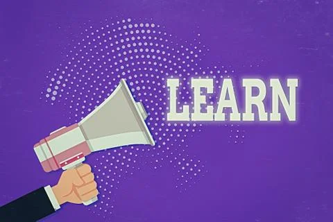 Handwriting text Learn. Concept meaning process of acquiring new modifying Stock Illustration