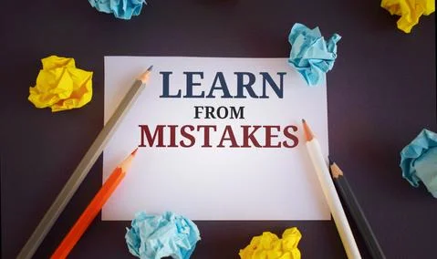 Handwriting text Learn From Mistakes. Concept meaning keeping track of your m Stock Photos