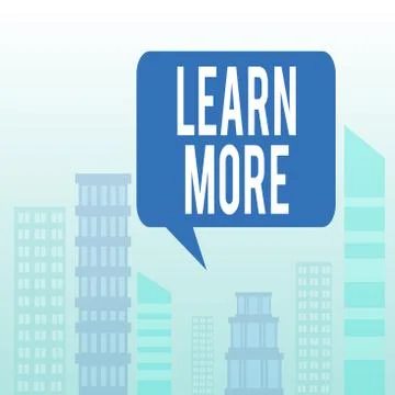 Handwriting text Learn More. Concept meaning Deepen knowledge of the thing you Illustrazione stock