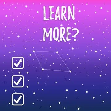 Handwriting text Learn More question. Concept meaning gain knowledge or skill Stock Illustration