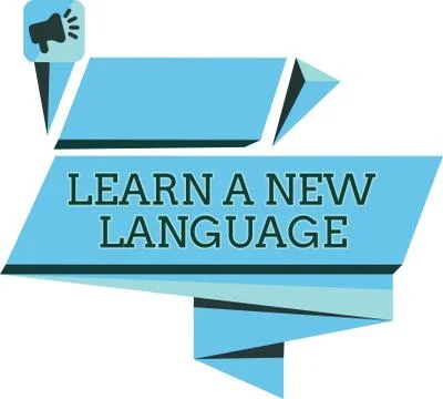 Handwriting text Learn A New Language. Concept meaning Study Words other than Ilustración de archivo
