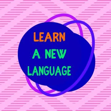 Handwriting text Learn A New Language. Concept meaning Study Words other than Stock Illustration