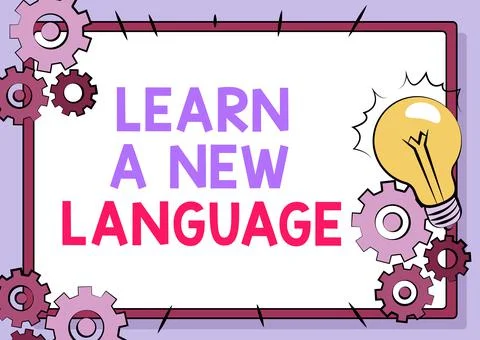 Handwriting text Learn A New Language. Business concept ability to communicate Stock Illustration