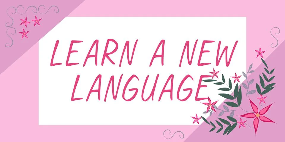 Handwriting text Learn A New Language. Business concept Study Words other than Ilustración de archivo