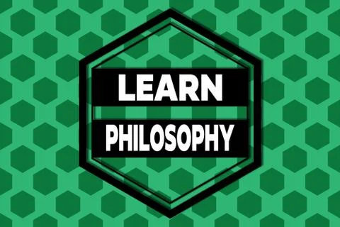 Handwriting text Learn Philosophy. Concept meaning learn to develop sound Stock Illustration