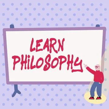 Handwriting text Learn Philosophy. Word for learn to develop sound methods of イラスト素材