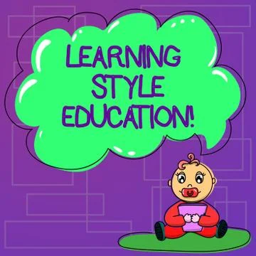 Handwriting text Learning Style Education. Concept meaning Method or technique a Stock Illustration